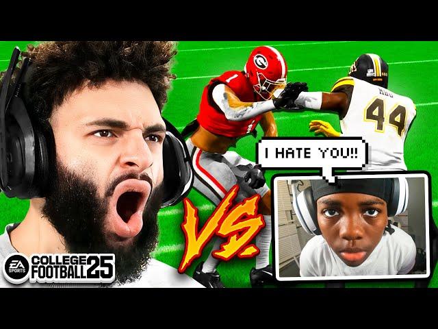 WR VS DB BATTLE AGAINST ANGEL GOT HEATED QUICK... ANGEL IS A D1 TRASHTALKER IN COLLEGE FOOTBALL 25!