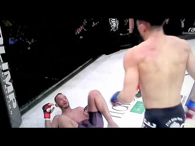 German MMA fighter's flying-punch KO on grounded opponent is absolutely insane