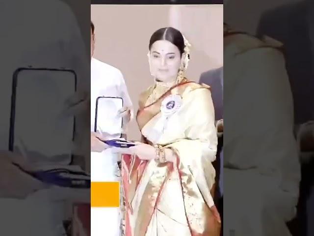 Kangana Ranaut winning National Award Fourth Time #kanganaranaut #nationalaward #viral #shorts