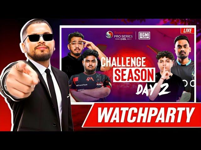 BGMI Snapdragon Mobile Challenge Season Day 2 | WATCHPARTY