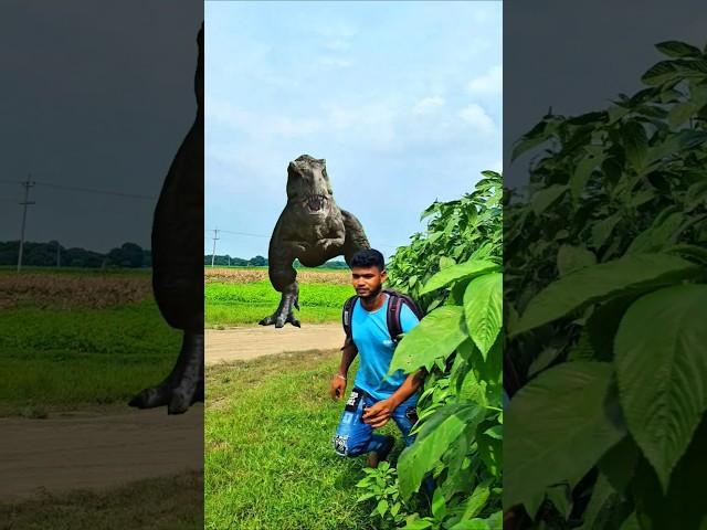 "Giant Dinosaurs ATTACK Boy in Real Life!  | Caught on Camera!" #foryou #dinosaur #shortvideo