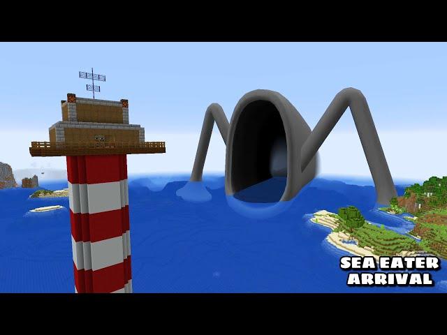 SURVIVING FROM SEA EATER ARRIVAL in Minecraft - Gameplay - Coffin Meme