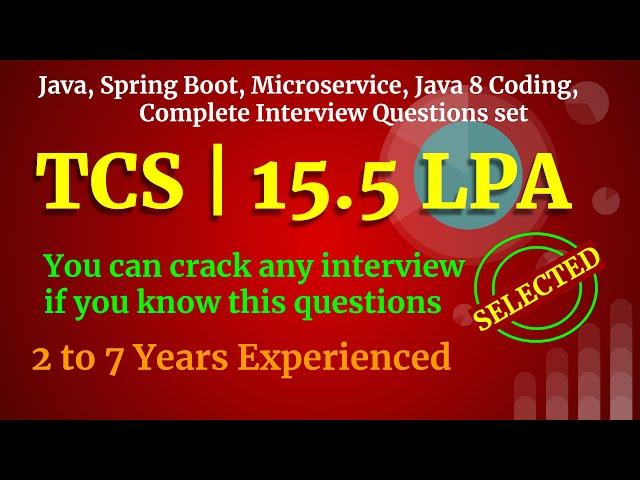 TCS Interview | Java coding, Spring Boot, Microservice Question Answers