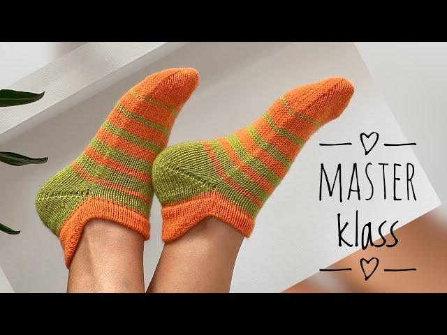 SUPER SIMPLE MODEL OF Knitting Slipper socks. Detailed masterclass. Knitting socks.