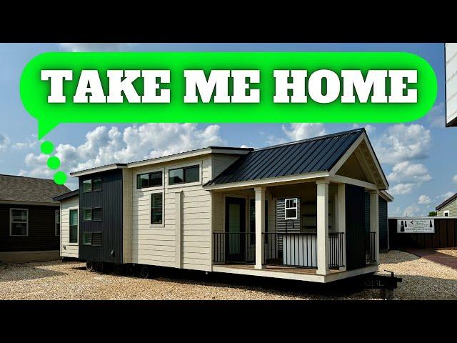 NEVER seen a tiny house/park model with this MANY OPTIONS! Prefab House Tour