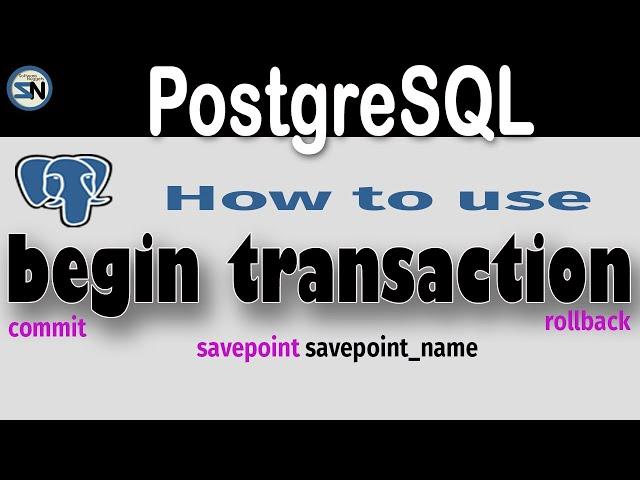 How to implement Transactions (COMMIT, ROLLBACK, SavePoint) in PostgreSQL.