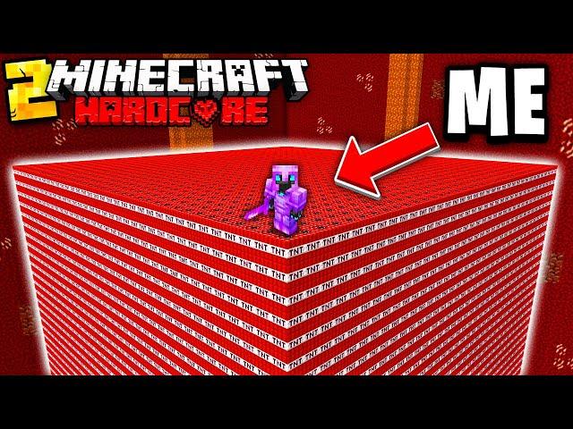 I Blew Up 10,000 TNT for NETHERITE in Minecraft Hardcore