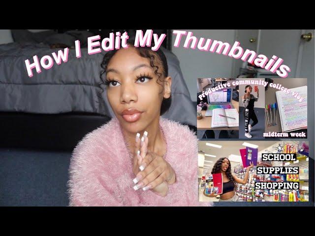 HOW I EDIT MY THUMBNAILS W/ MY IPHONE *For Free*