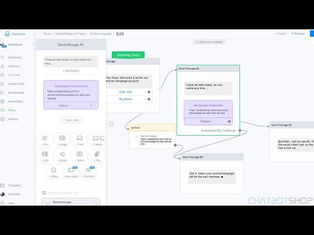 Active Campaign with ManyChat without Zapier or Integromat