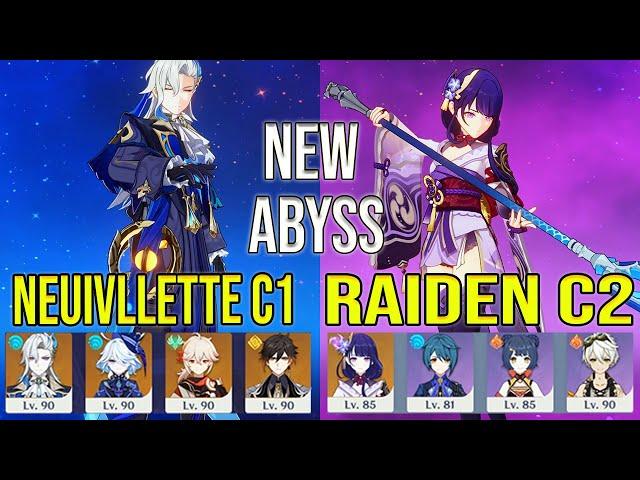 [New Abyss] Neuvillette C1 & Raiden C2 National Spiral Abyss 5.0 Floor 12 genshin Impact