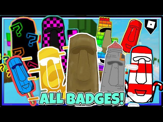 HOW TO GET ALL 53 BADGES in Find the Moai | ROBLOX