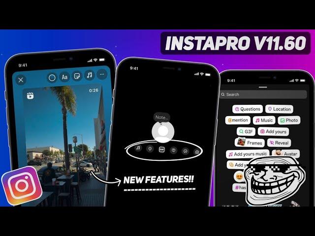 New Instapro v11.60 | iOS 17.4 Emojis + Fonts | InstaPro iPhone story | InstaPro New Update 