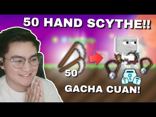 GACHA 50 HAND SCYTHE!! DAPAT ITEM INI?! | Growtopia Harvest Festival 2024