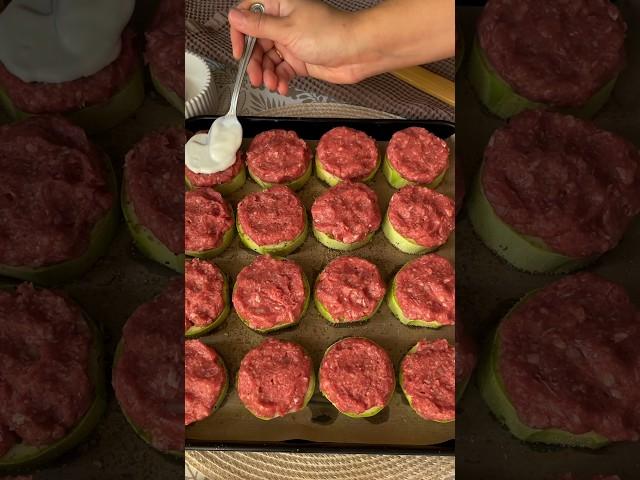 Кабачки с мясом  #простыерецепты #вкуснаяеда #кабачкивдуховке