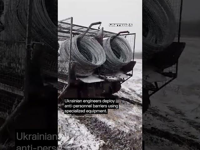Ukrainian Engineers Deploy Anti Personnel Barriers Against Russian Soldiers #warinukraine
