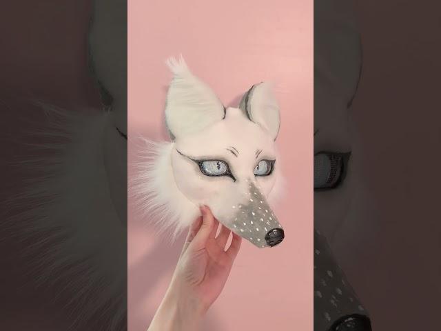 Arctic fox mask! Selling on my etsy: FawnLace ! #theriangear #therianthropy #therian #arcticfox