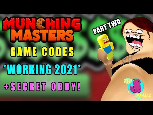 MUNCHING MASTERS CODES + SECRET OBBY! (FloPlayz)