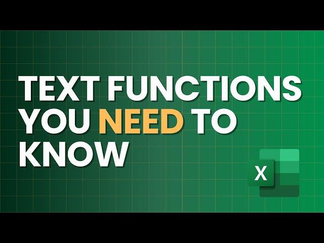 Text Functions you need to know in Excel