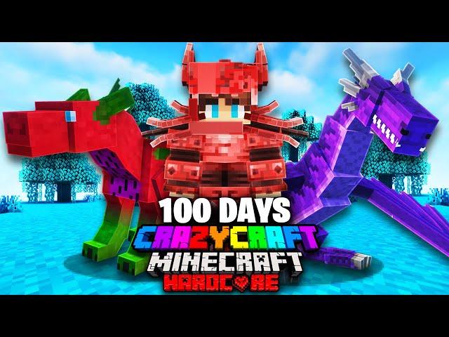 I Survived 100 Days in CRAZY CRAFT in Minecraft Hardcore!