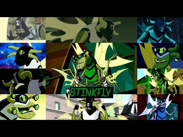 All stinkfly transformations in all Ben 10 series