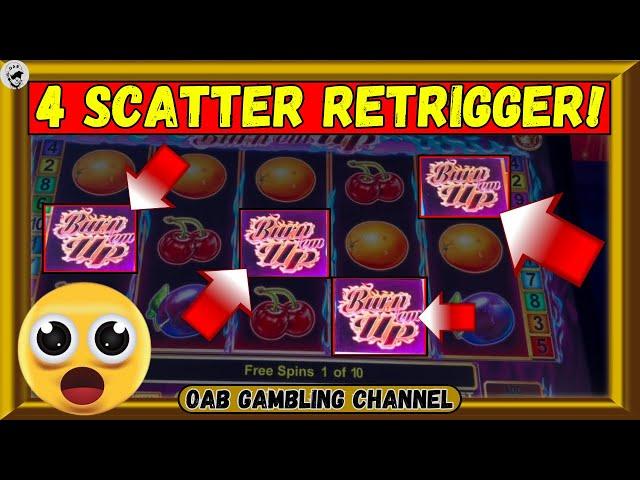 NEW SLOT & 4 SCATTER RETRIGGER ON Burn Em' Up 7s!