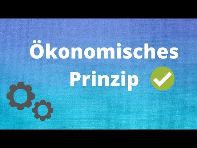 Ökonomisches Prinzip, Minimalprinzip, Maximalprinzip