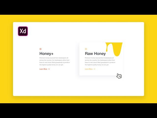 Adobe XD Hover Effect Design & Prototype Tutorial