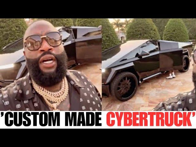 Rick Ross FLEXES On Haters With New Custom Tesla Cybertruck!