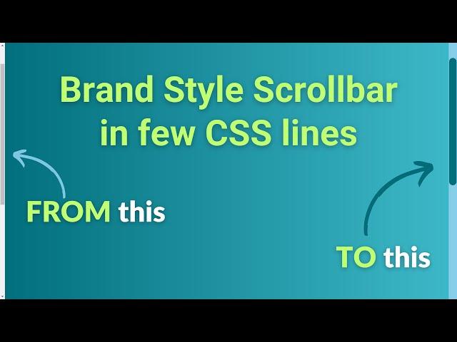 How to Create Custom Scrollbar Using CSS