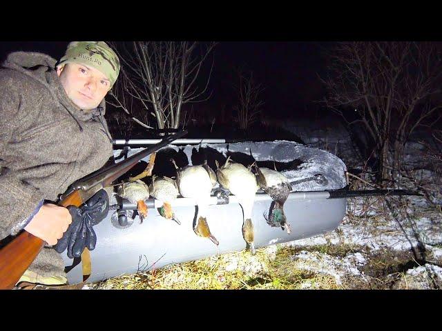 ОХОТА НА СЕЛЕЗНЯ С РУЖЬЕМ ИЖ-54. ОХОТА НА УТКУ С ЧУЧЕЛАМИ ВЕСНОЙ. Норма взята с двухстволкой.