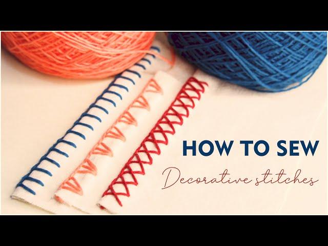 How To Hand Sew Blanket Stitches | Hand Sew Tutorial For Beginners | Decorative Edge Stitches