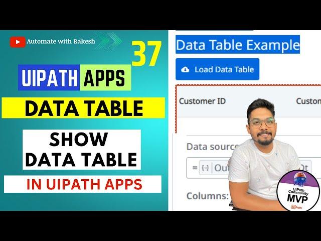 UiPath Apps Data Table | UiPath Apps Data Table Example