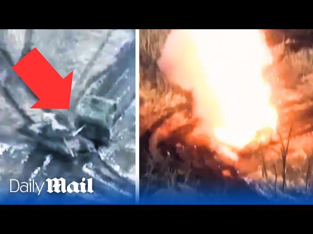 Russian tanks crash into each-other in humiliating new footage of failed attack in Donetsk