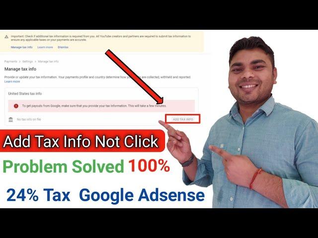 How to Submit Tax Information Form in Google Adsense | US Tax form Fill Problem | Prince Advice