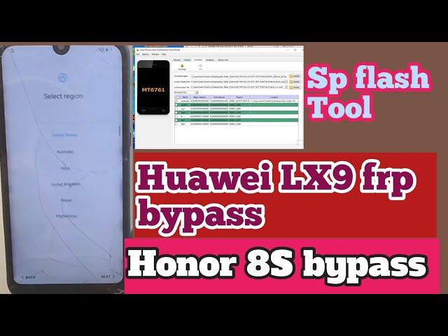 Huawei y5 2019 frp bypass sp flash tool||Honor 8s frp bypass