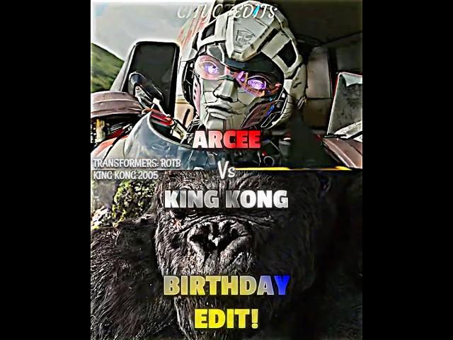 Arcee vs King Kong | Birthday Edit #kingkong #arcee #vsbattle #vsedit #transformersrotb #kaijubattle