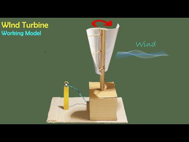 Science project | How to make Wind turbine from cardboard - Renewable energy project model