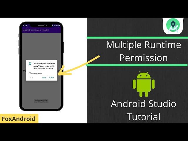 How to request Multiple Runtime Permissions - Android Studio Tutorial