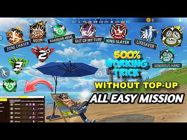 How To Complete All Achievements Mission In Free Fire  ll Achievements Mission Emote Kaise Milega