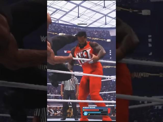 Rock is on fire  dont miss this #wwe #jimmyuso #bloodline #wwe2k23 #viral #shorts