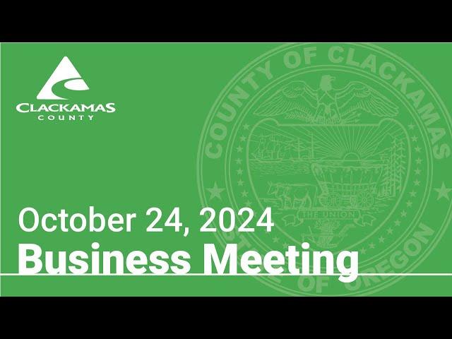 Board of County Commissioners' Meeting - October 24, 2024