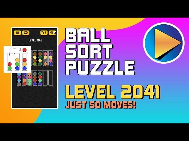 Ball Sort Puzzle Level 2041 Walkthrough [50 Moves!]