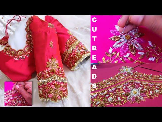 CUT BEADS HEAVY MODEL || Nehar Maggam Work