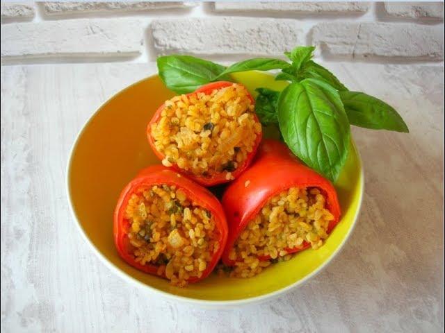 Фаршированный перец.  Рецепт БЕЗ МЯСА, но Сытно и Вкусно!