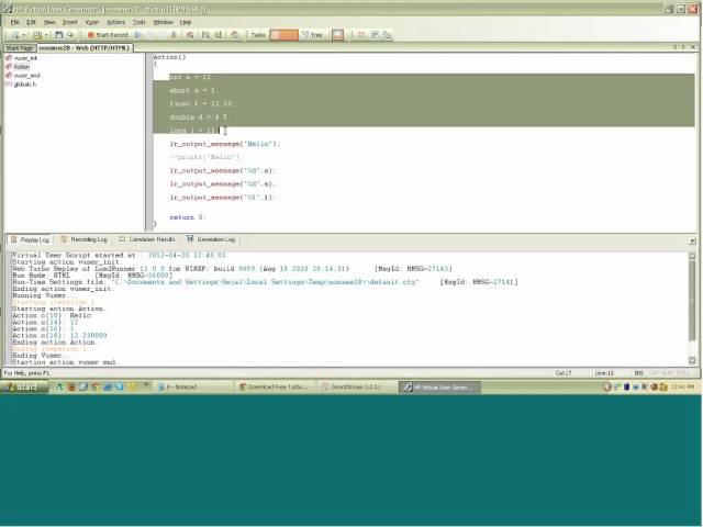 loadrunnerjmeter.com - LoadRunner Tutorial - C Datatypes  - Loadrunner protocols training