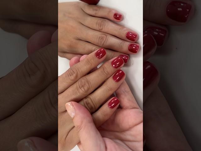 CND Shellac manicure in Rebellious Ruby #manicure #cndshellac #cndshellacrebelliousruby