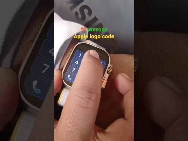 Apple logo activation code in smartwatch || Apple ultrawatch series 8 clone #shorts #smartwatch