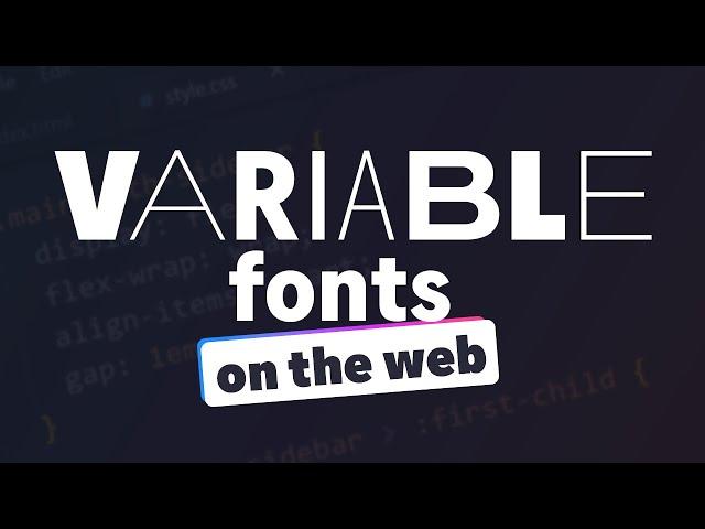 Getting started with Variable fonts on the web