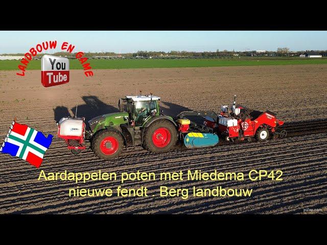 Aardappelen poten met Miedema CP42 nieuwe fendt . Berg landbouw Sappemeer. #farmer  #farmers