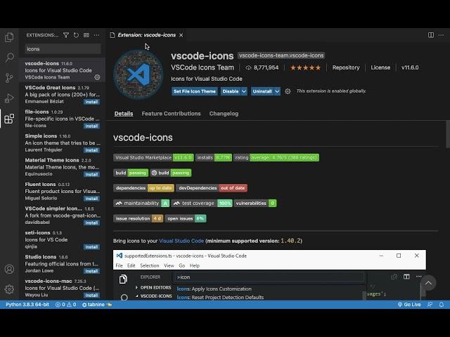 vs code icons extension
